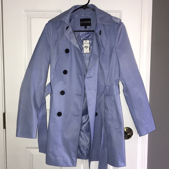 Express Periwinkle Trench Coat | Poshmark